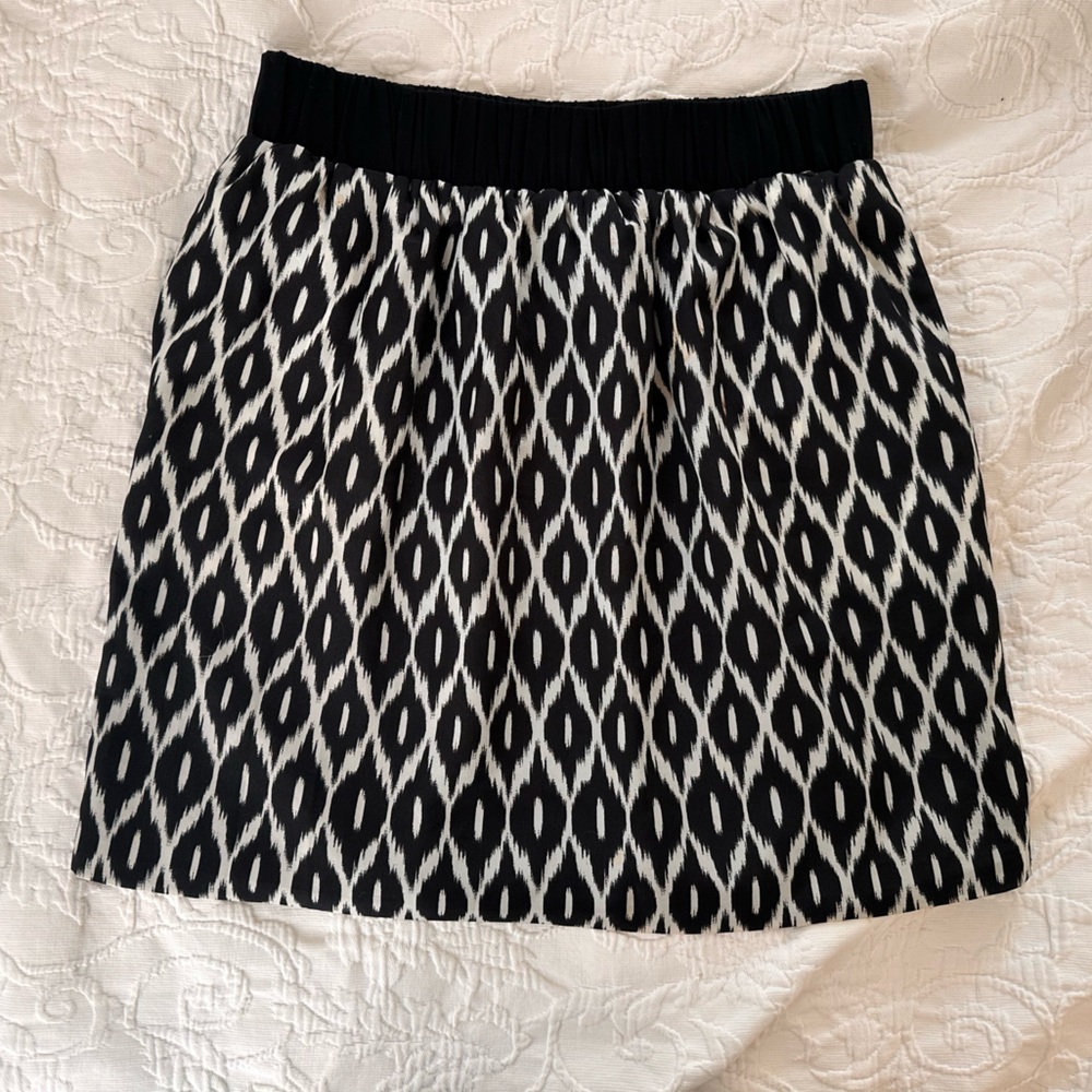 Pins and Needles Black & White Ikat Skirt - XS